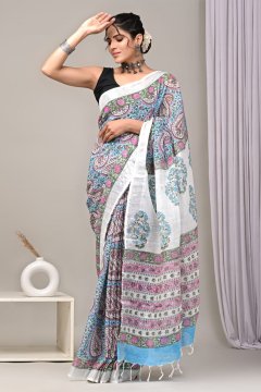 Linen Saree